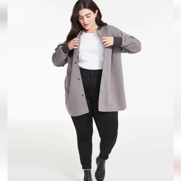 Joe Fresh Quilted Knit Bomber Jacket 